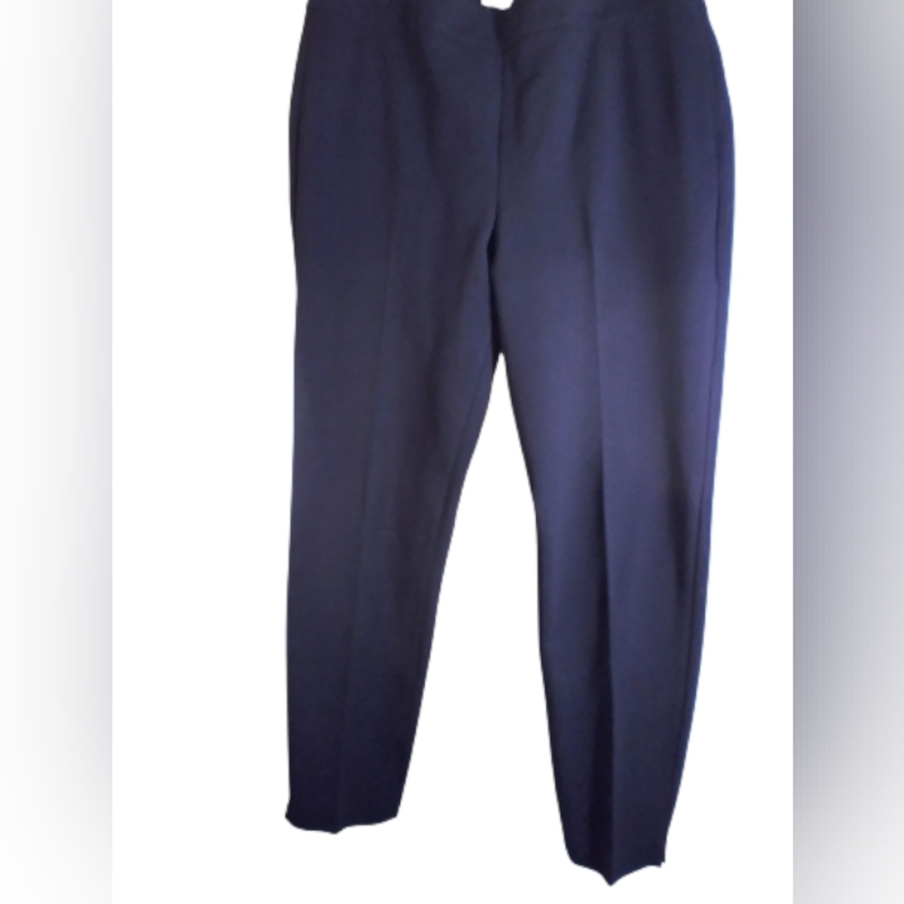Talbots Womens Pull On Dress Pants Luxe Knit Chatham Ankle Pant Size 8 Side Zip